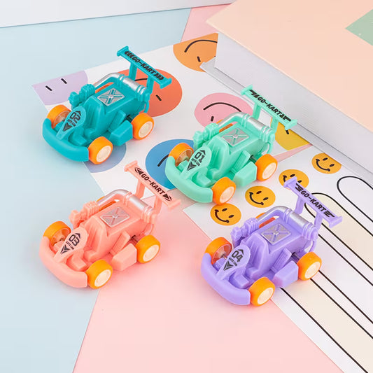 Mini Pull-Back Racing Kart Toy Car for Kids – Multiple Colors & Designs