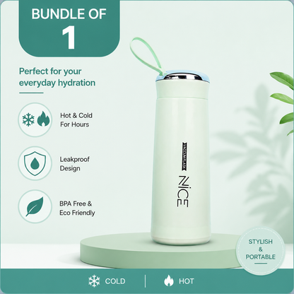 400ML Nice Portable Hot & Cold Water Bottle with Carry Strap