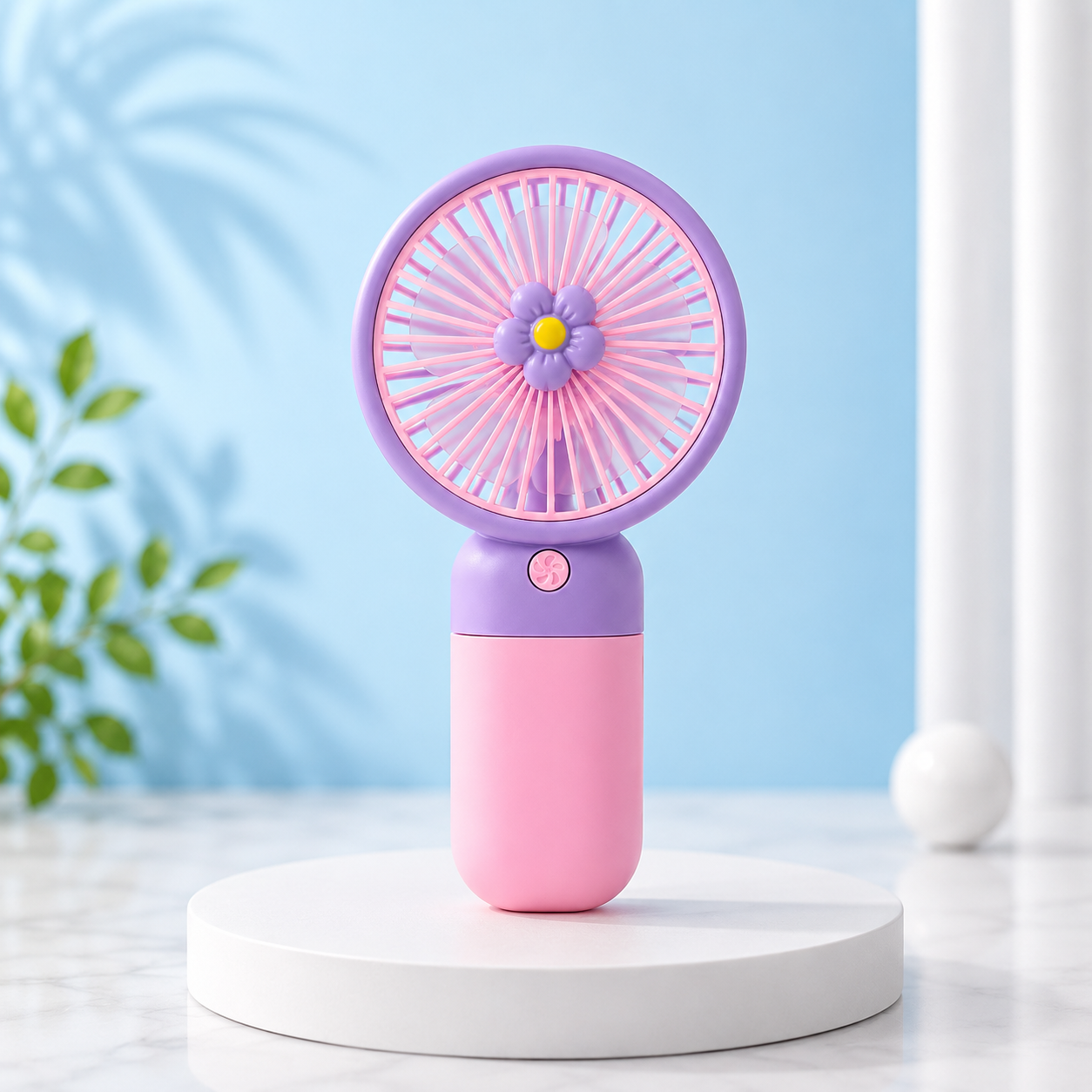 3 Mode Portable Mini Handheld Fan – Cute USB Rechargeable Cooling Fan
