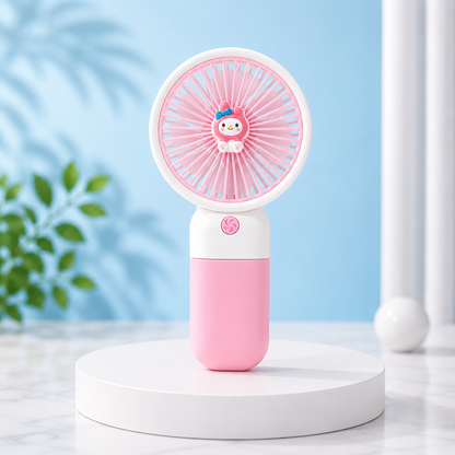 3 Mode Portable Mini Handheld Fan – Cute USB Rechargeable Cooling Fan