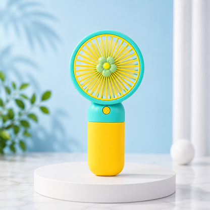 3 Mode Portable Mini Handheld Fan – Cute USB Rechargeable Cooling Fan