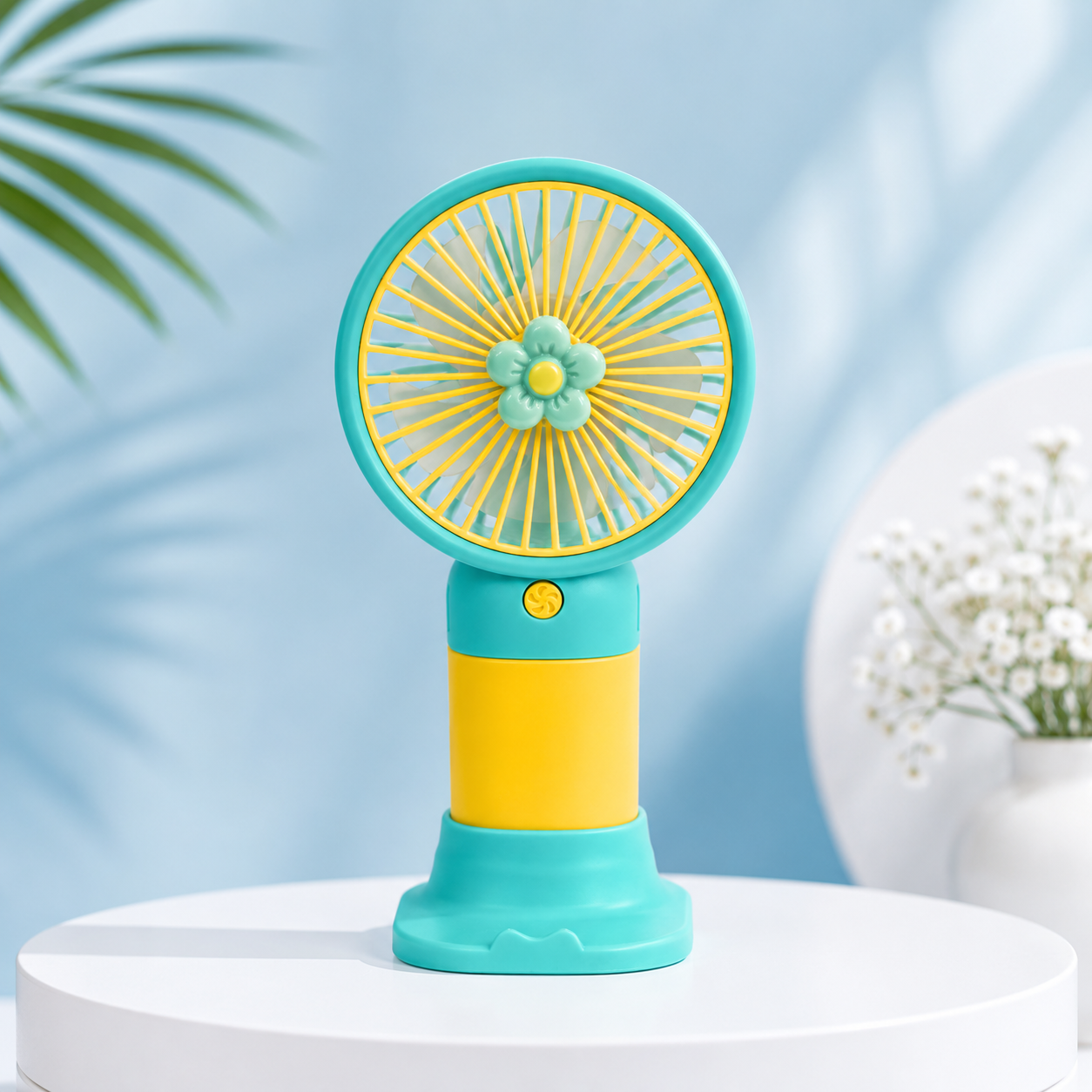 3 Mode Portable Mini Handheld Fan – Cute USB Rechargeable Cooling Fan