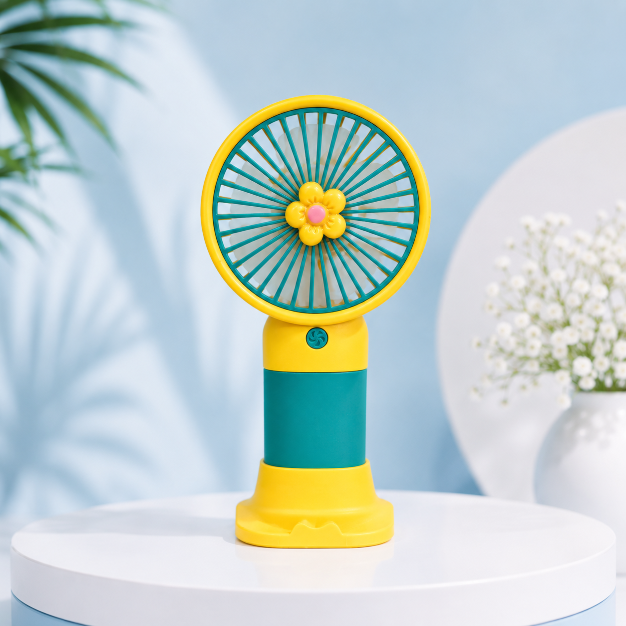 3 Mode Portable Mini Handheld Fan – Cute USB Rechargeable Cooling Fan