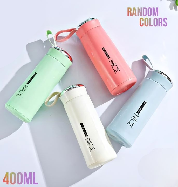 400ML Nice Portable Hot & Cold Water Bottle with Carry Strap