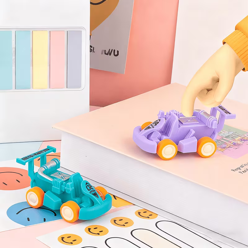Mini Pull-Back Racing Kart Toy Car for Kids – Multiple Colors & Designs